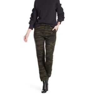 Sanctuary Camo Jogger Pants Green Zip Ankle Cargo Size 30
